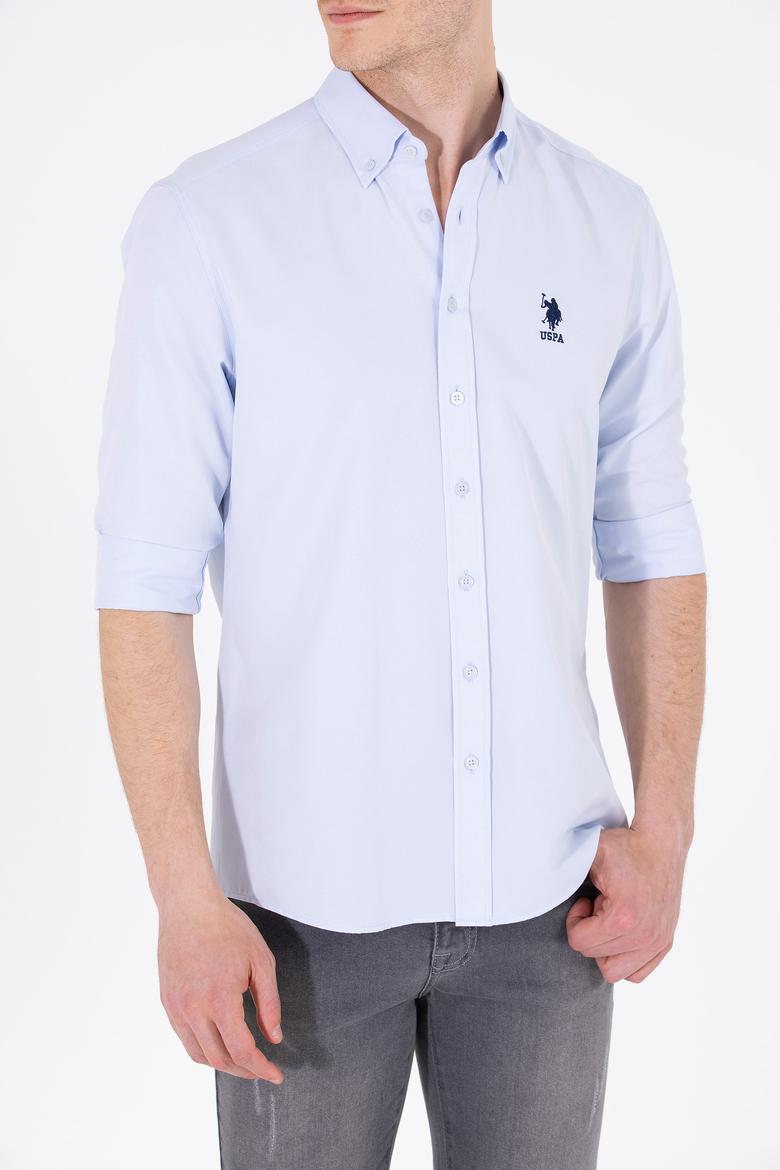 Erkek Açık Mavi Uzun Kollu Basic Gömlek - 50262934012