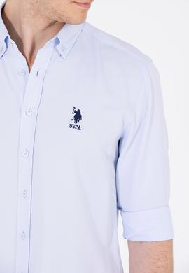 Erkek Açık Mavi Uzun Kollu Basic Gömlek - 50262934012