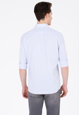 Erkek Açık Mavi Uzun Kollu Basic Gömlek - 50262934012