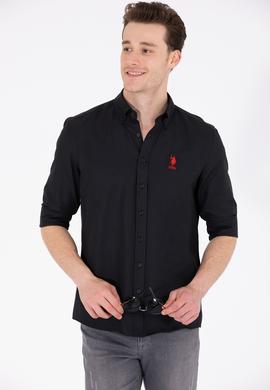 Erkek Siyah Uzun Kollu Basic Gömlek - 50262934021