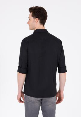 Erkek Siyah Uzun Kollu Basic Gömlek - 50262934021