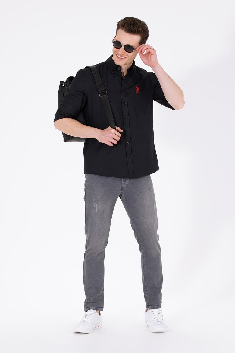 Erkek Siyah Uzun Kollu Basic Gömlek - 50262934021