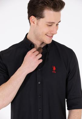 Erkek Siyah Uzun Kollu Basic Gömlek - 50262934021