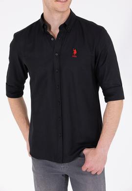 Erkek Siyah Uzun Kollu Basic Gömlek - 50262934021