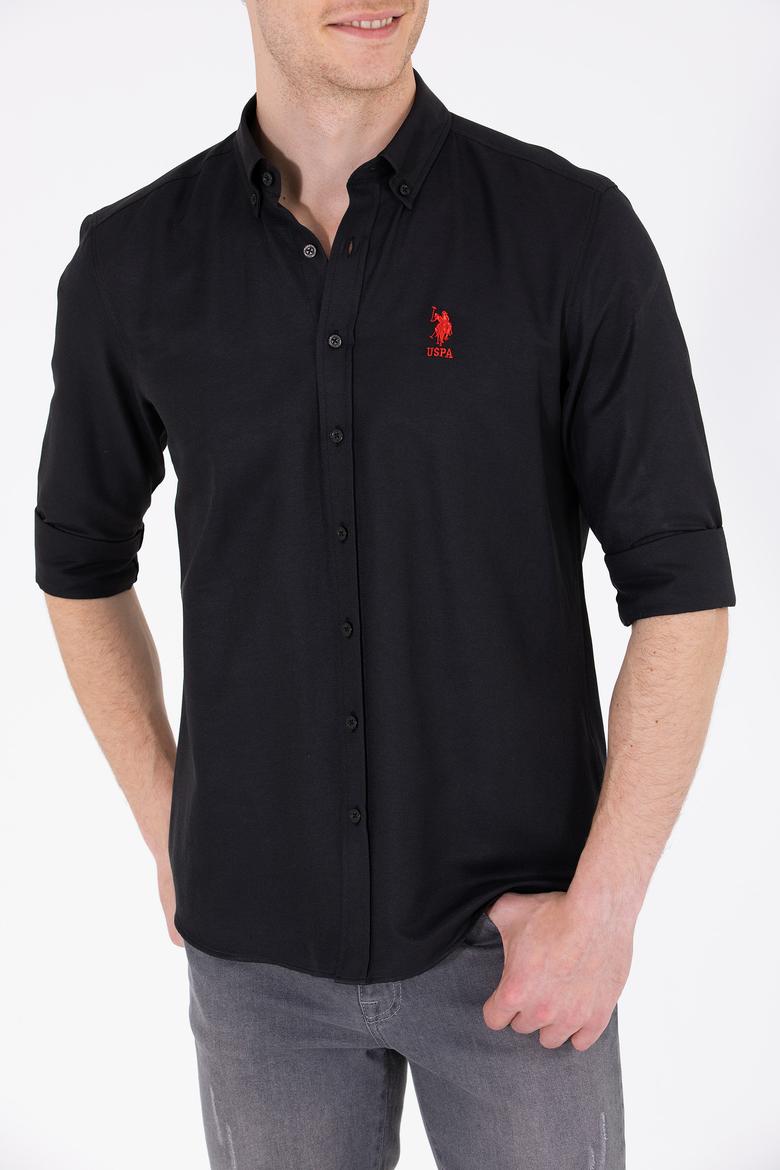 Erkek Siyah Uzun Kollu Basic Gömlek - 50262934021