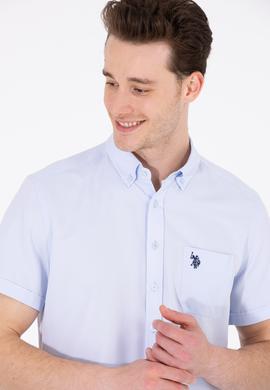 Erkek Açık Mavi Kısa Kollu Gömlek - 50262942024