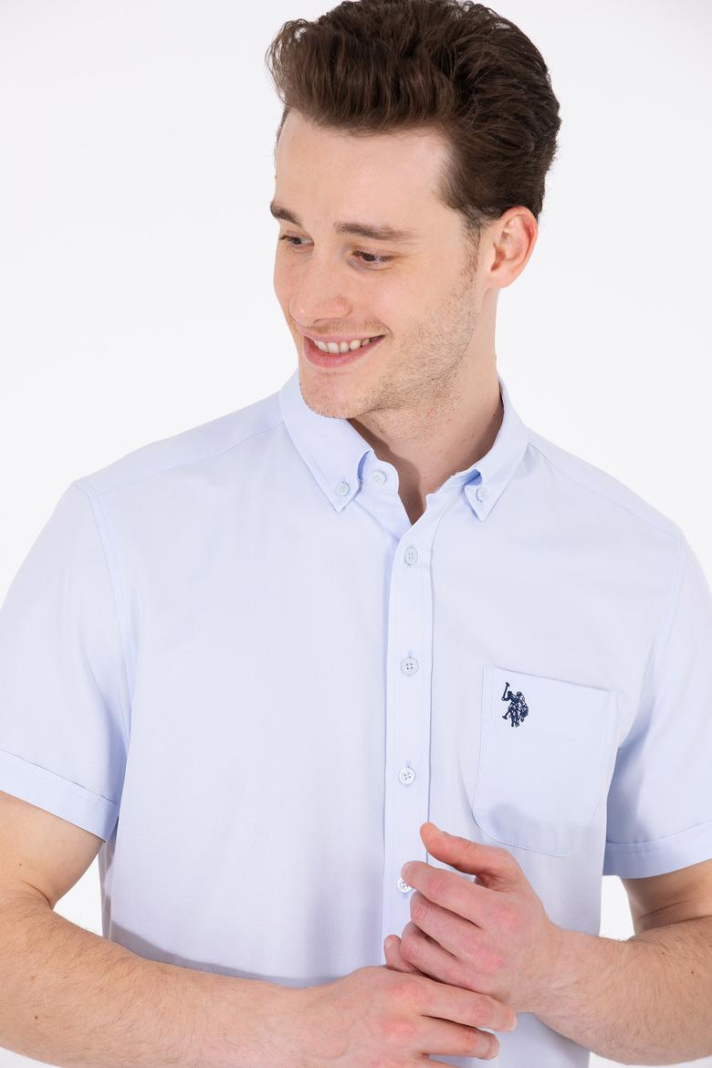 Erkek Açık Mavi Kısa Kollu Gömlek - 50262942024