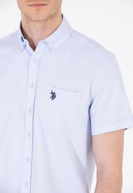 Erkek Açık Mavi Kısa Kollu Gömlek - 50262942024