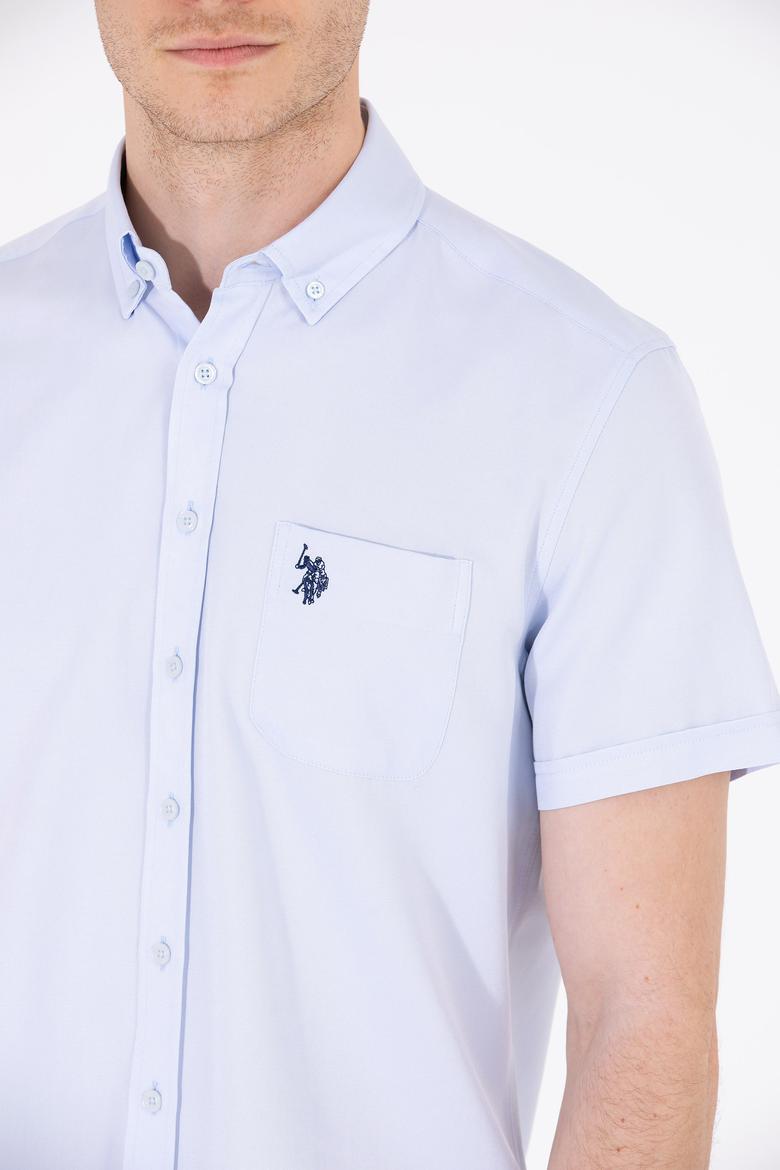 Erkek Açık Mavi Kısa Kollu Gömlek - 50262942024