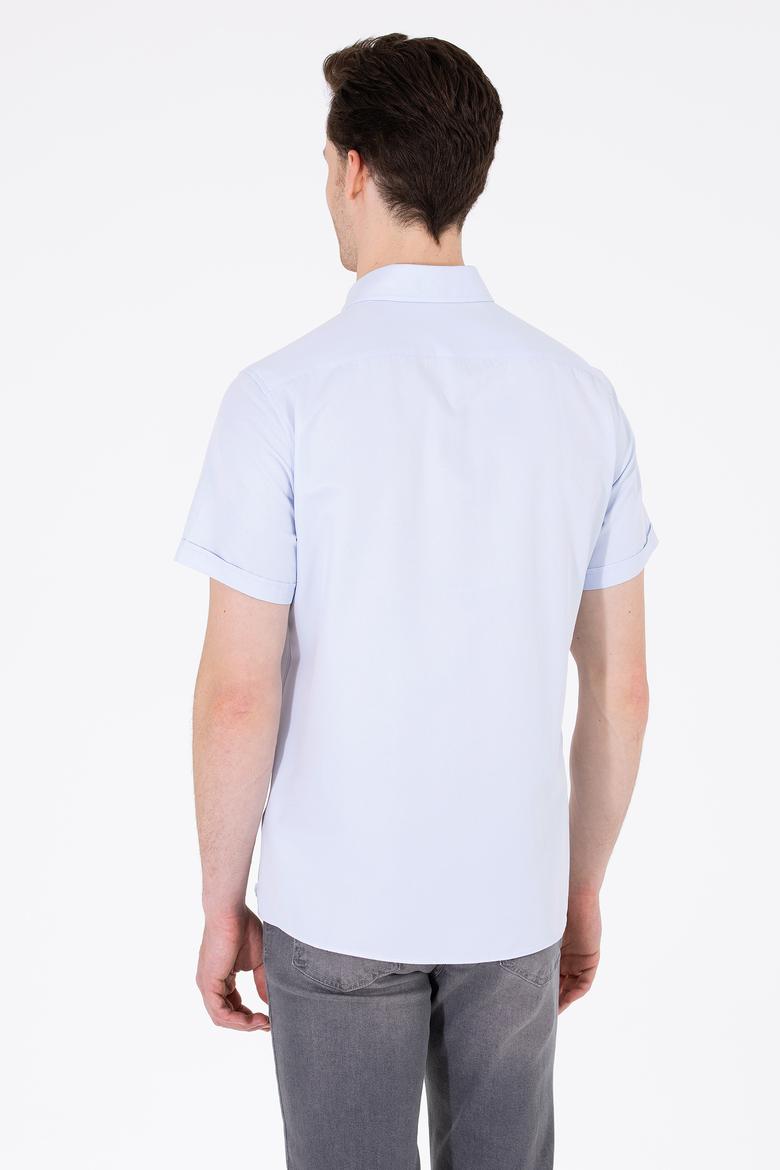 Erkek Açık Mavi Kısa Kollu Gömlek - 50262942024