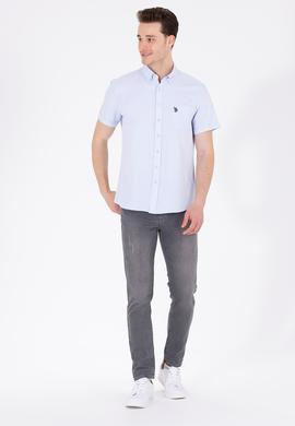 Erkek Açık Mavi Kısa Kollu Gömlek - 50262942024