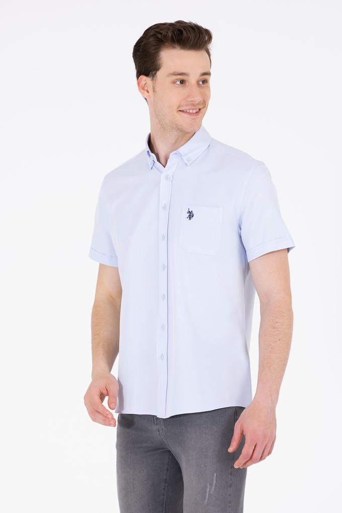 Erkek Açık Mavi Kısa Kollu Gömlek