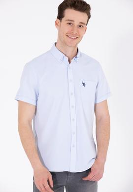 Erkek Açık Mavi Kısa Kollu Gömlek - 50262942024