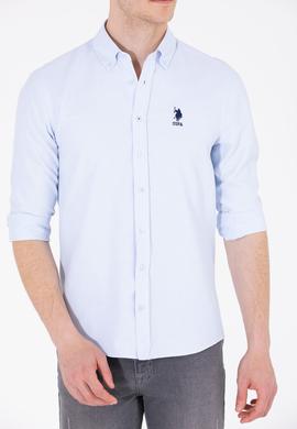 Erkek Açık Mavi Uzun Kollu Basic Gömlek - 50262980008