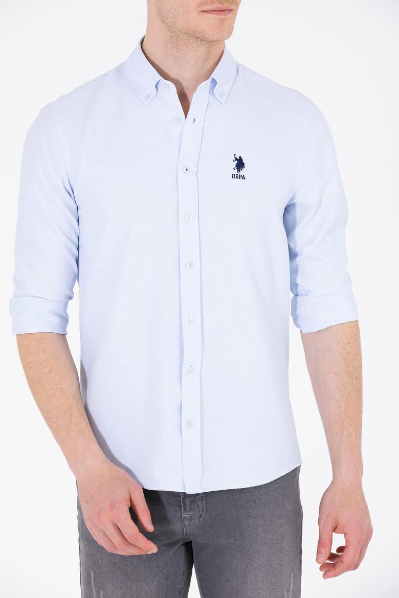 Erkek Açık Mavi Uzun Kollu Basic Gömlek - 50262980008