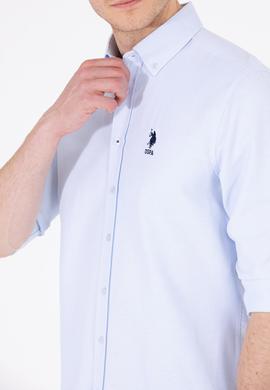 Erkek Açık Mavi Uzun Kollu Basic Gömlek - 50262980008