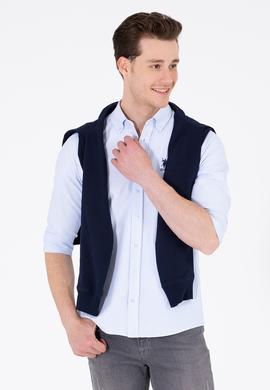 Erkek Açık Mavi Uzun Kollu Basic Gömlek - 50262980008