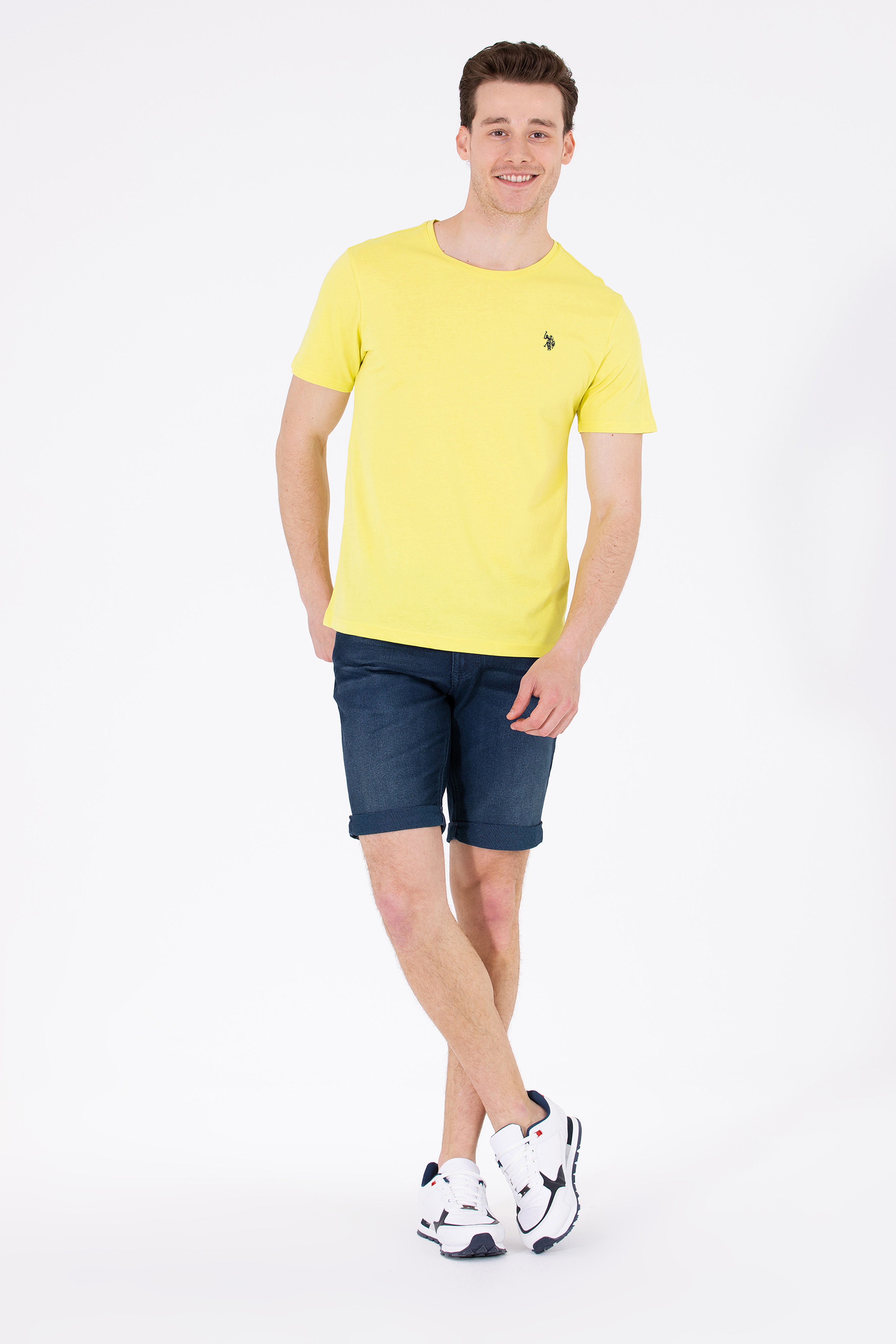 Erkek Citron Basic Bisiklet Yaka Tişört