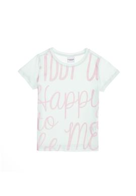 Çocuk Su Yeşili Bisiklet Yaka Tişört - 50265381015