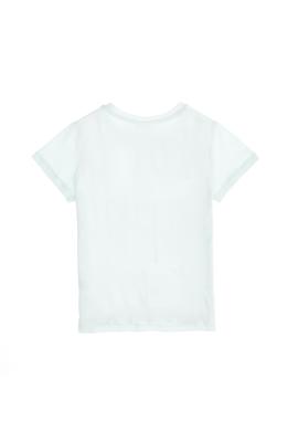 Çocuk Su Yeşili Bisiklet Yaka Tişört - 50265381015