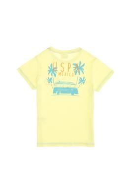 Çocuk Açık Sarı Bisiklet Yaka Tişört - 50263486037