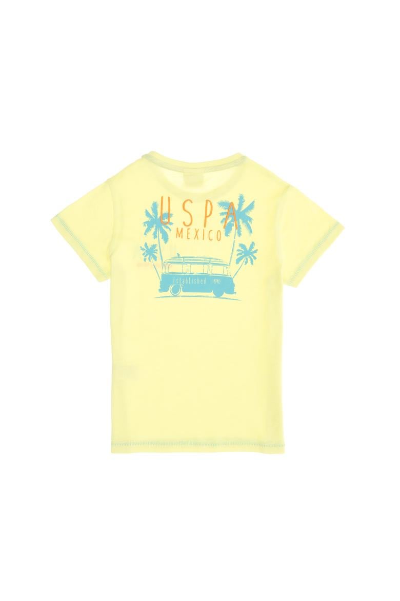 Çocuk Açık Sarı Bisiklet Yaka Tişört - 50263486037