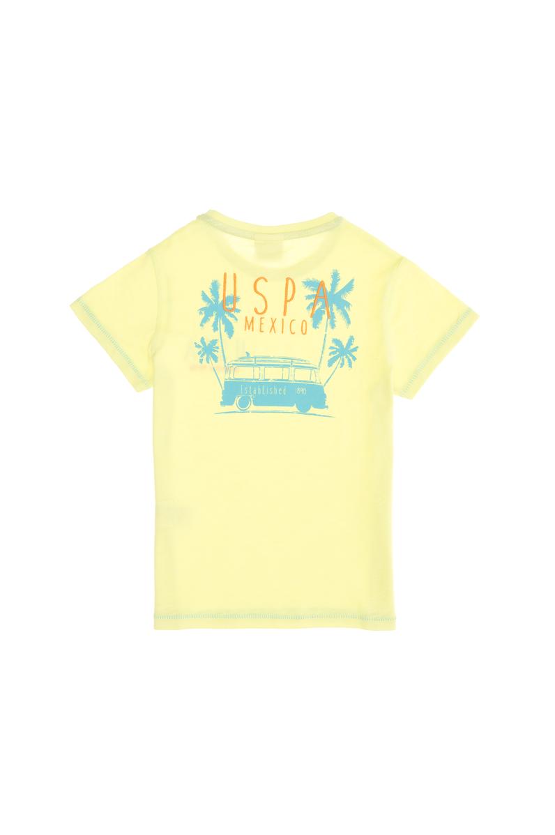 Çocuk Açık Sarı Bisiklet Yaka Tişört