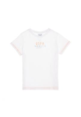 Çocuk Beyaz Bisiklet Yaka Tişört - 50263491002