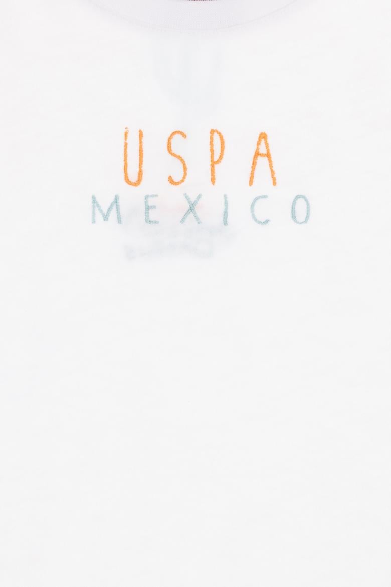 Çocuk Beyaz Bisiklet Yaka Tişört - 50263491002