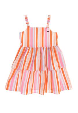 Kız Çocuk Pembe Dokuma Elbise - 50262729003