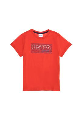 Çocuk Kırmızı Bisiklet Yaka Tişört - 50263345048