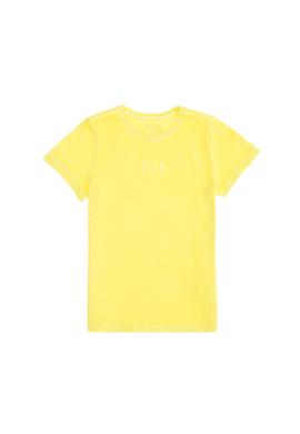 Çocuk Neon Sarı Bisiklet Yaka Tişört - 50263481101