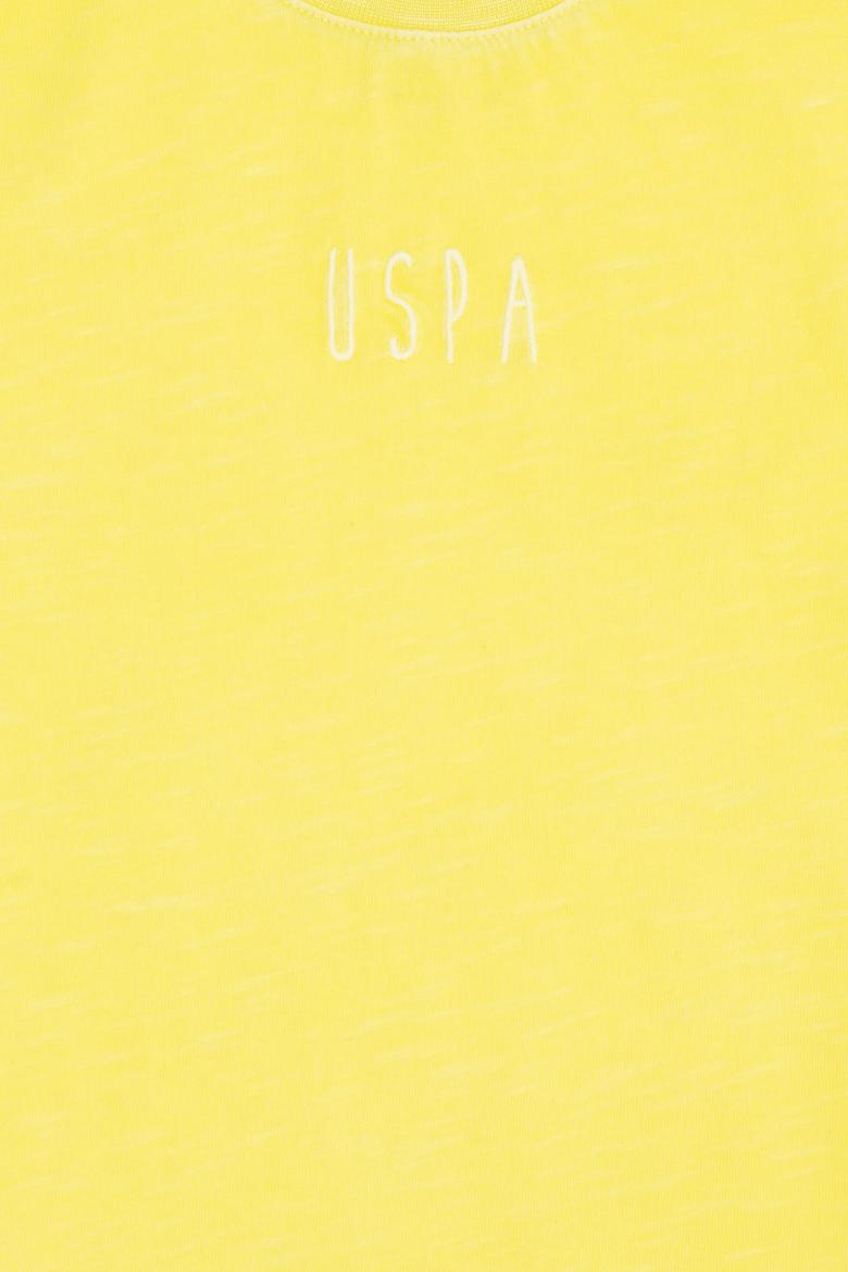 Çocuk Neon Sarı Bisiklet Yaka Tişört - 50263481101