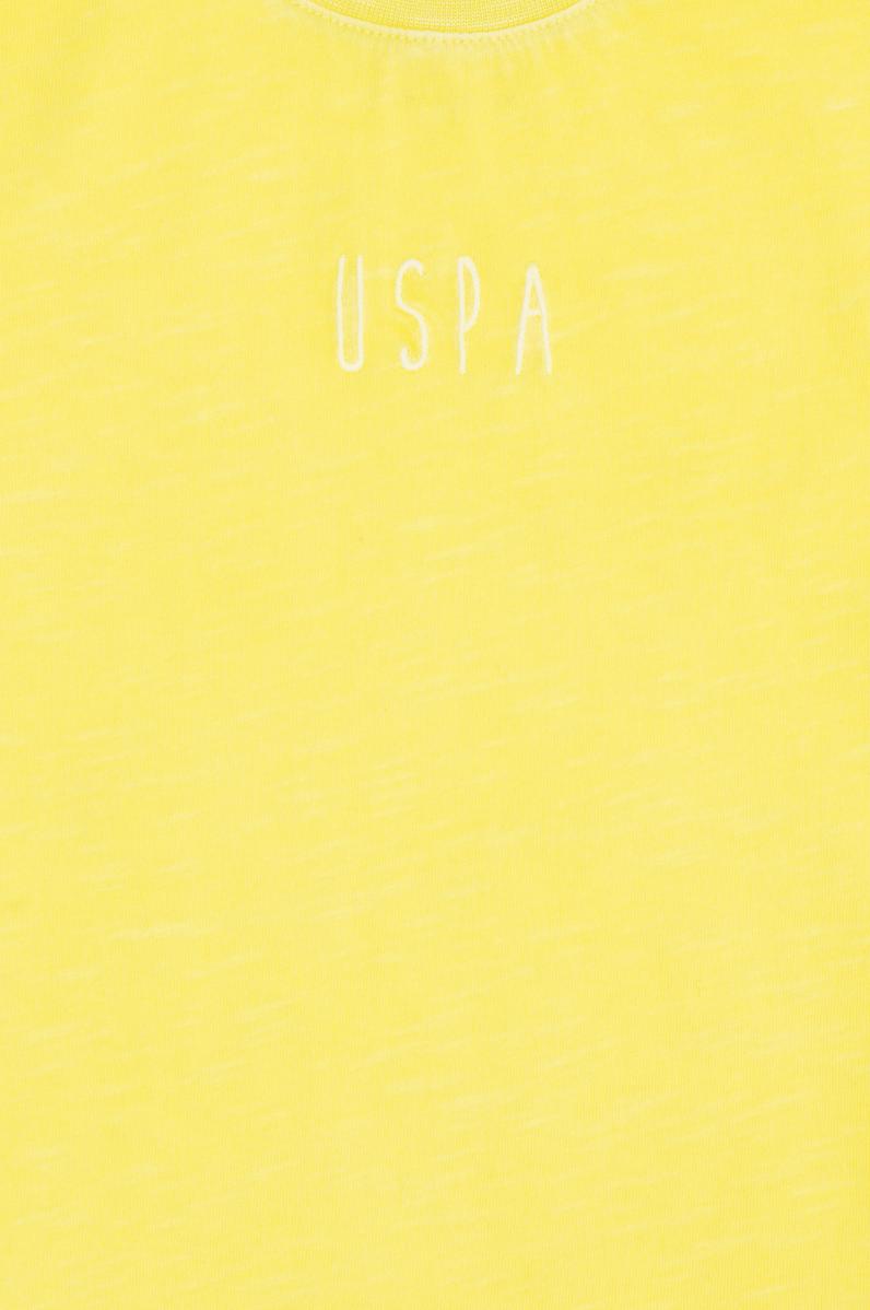 Çocuk Neon Sarı Bisiklet Yaka Tişört