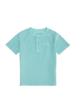 Çocuk Mint Yeşili Bisiklet Yaka Tişört - 50263499070