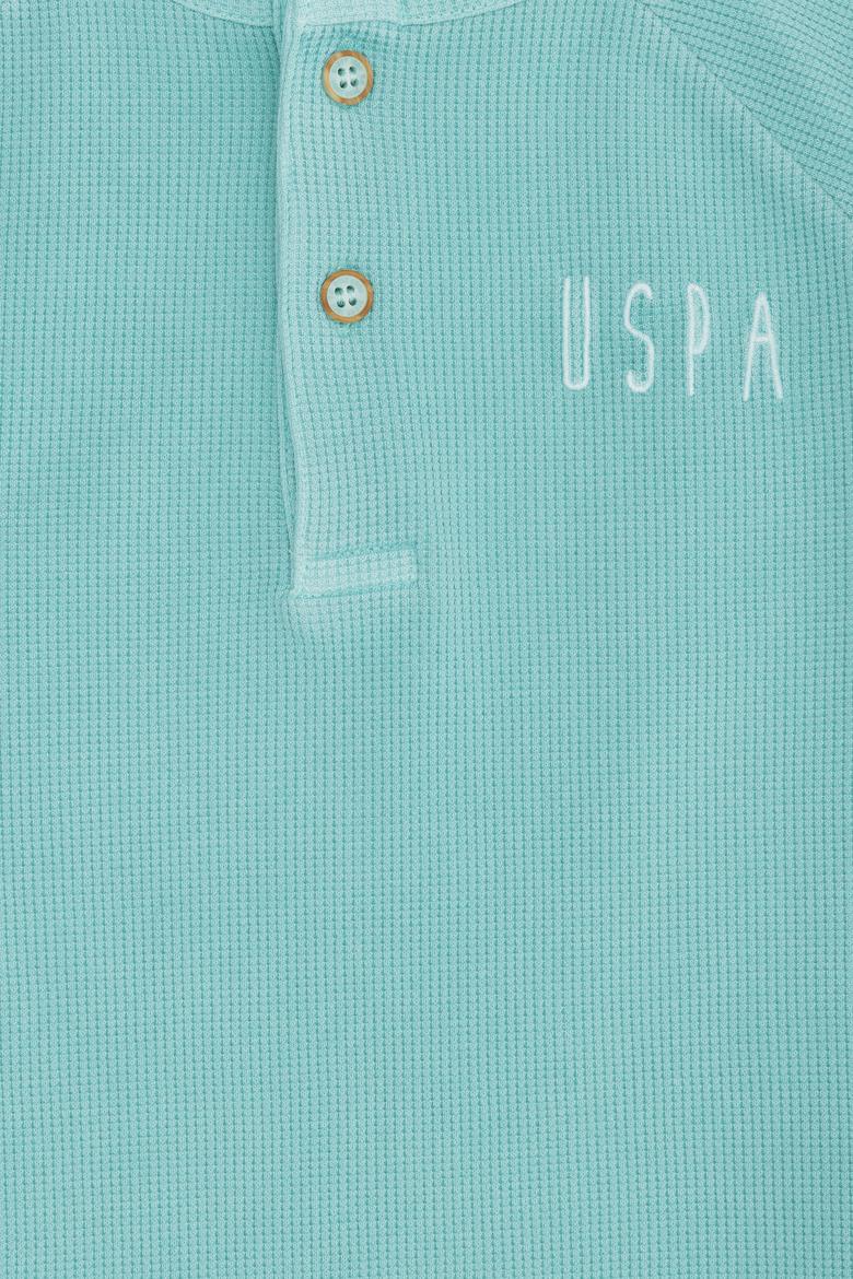 Çocuk Mint Yeşili Bisiklet Yaka Tişört - 50263499070