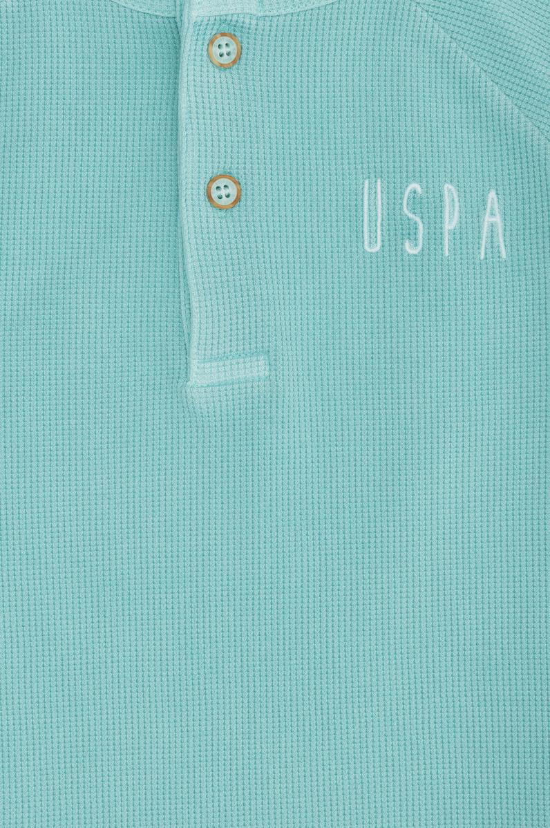 Çocuk Mint Yeşili Bisiklet Yaka Tişört