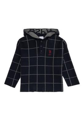 Erkek Çocuk Lacivert Kapüşonlu Kazak - 50254136009