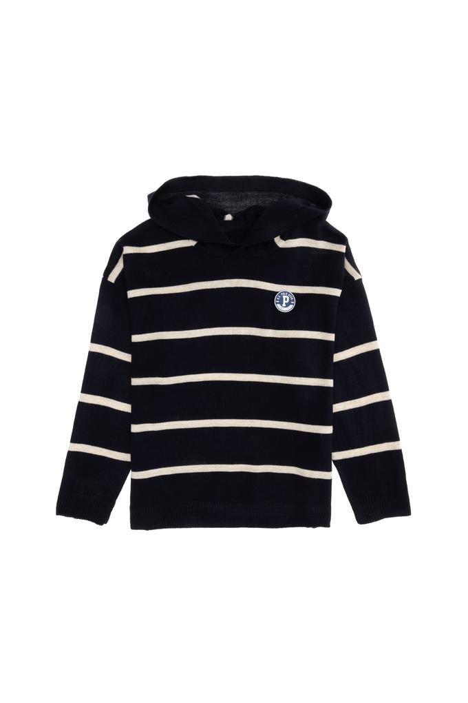 Erkek Çocuk Lacivert Bisiklet Yaka Triko Kazak