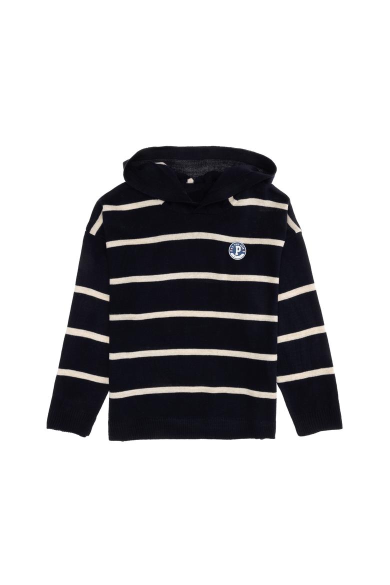 Erkek Çocuk Lacivert Bisiklet Yaka Triko Kazak