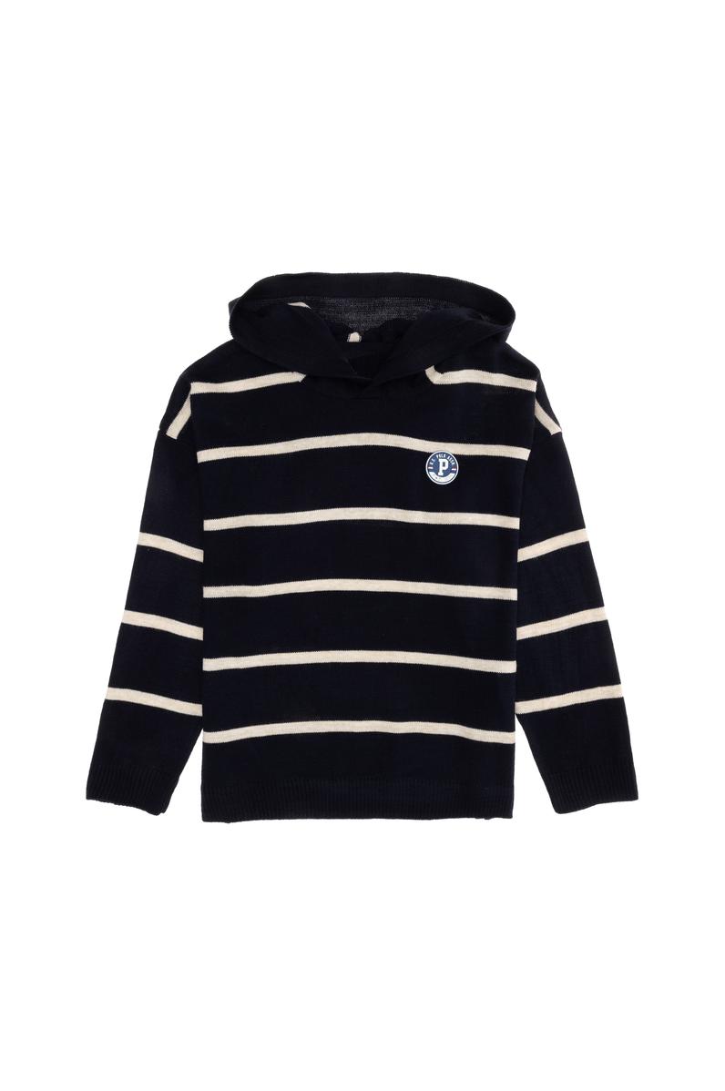 Erkek Çocuk Lacivert Bisiklet Yaka Triko Kazak