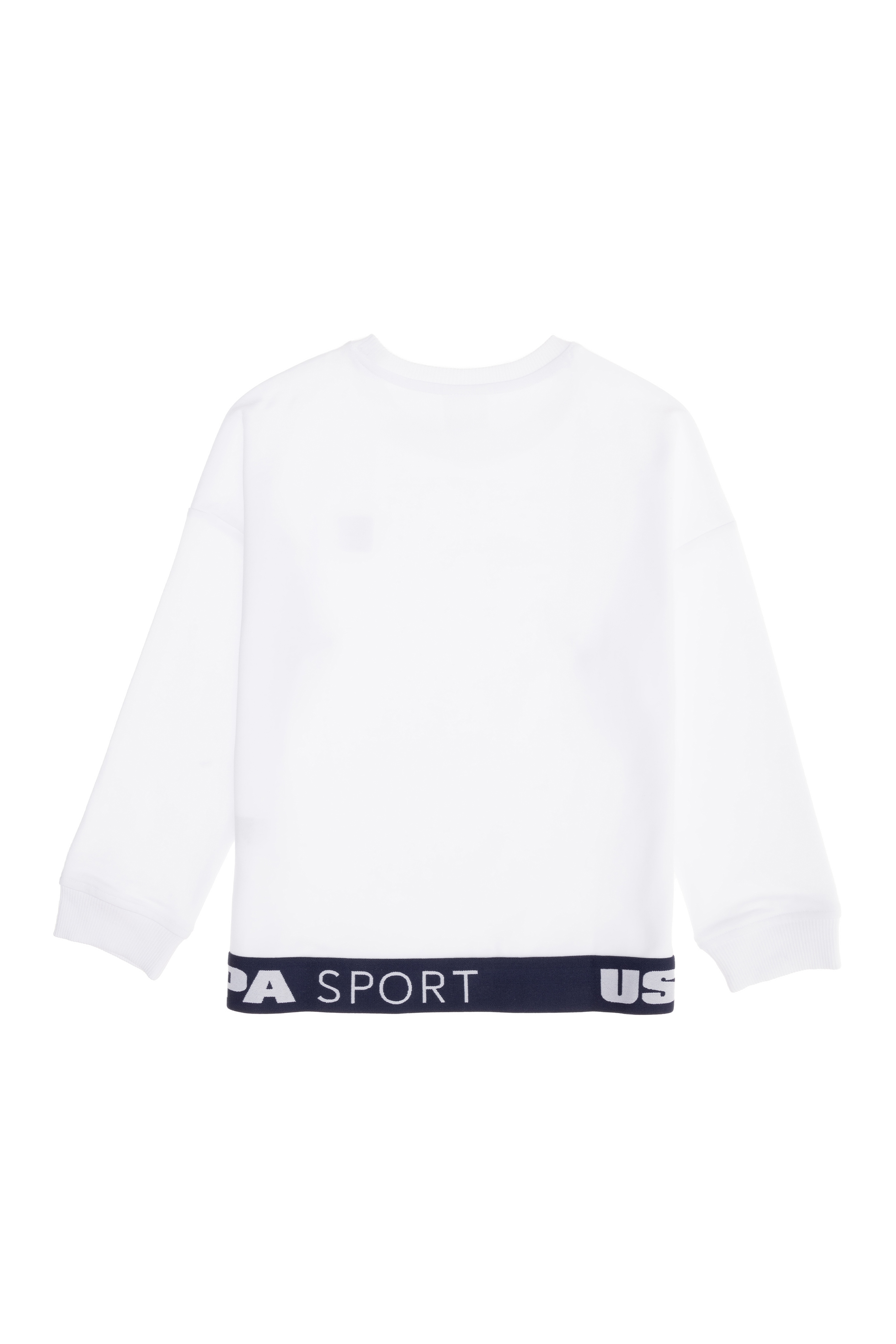 Çocuk Beyaz Bisiklet Yaka Sweatshirt - Image 2