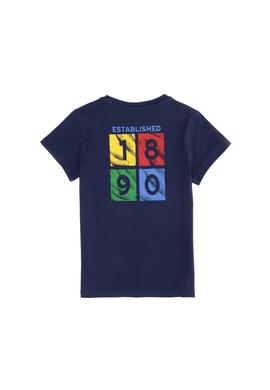 Çocuk Lacivert Bisiklet Yaka Tişört - 50263286022