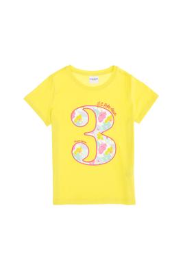 Çocuk Neon Sarı Bisiklet Yaka Tişört - 50265384004