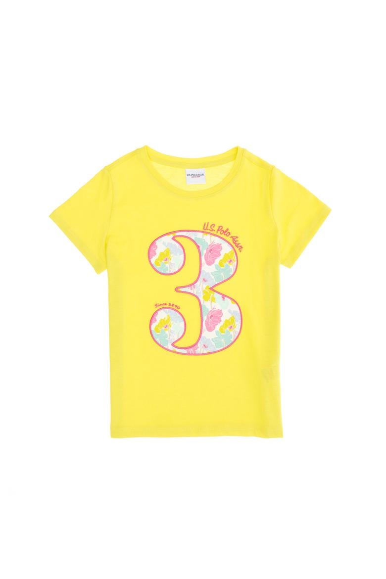 Çocuk Neon Sarı Bisiklet Yaka Tişört