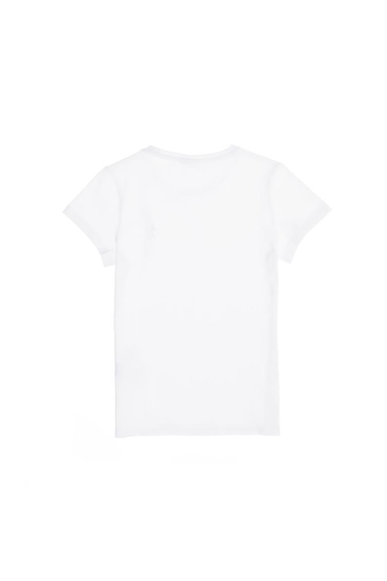 Erkek Çocuk Beyaz Basic Bisiklet Yaka Tişört - 50263194003