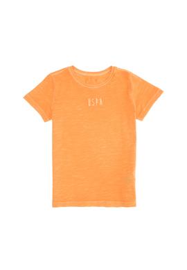 Çocuk Turuncu Bisiklet Yaka Tişört - 50263481125