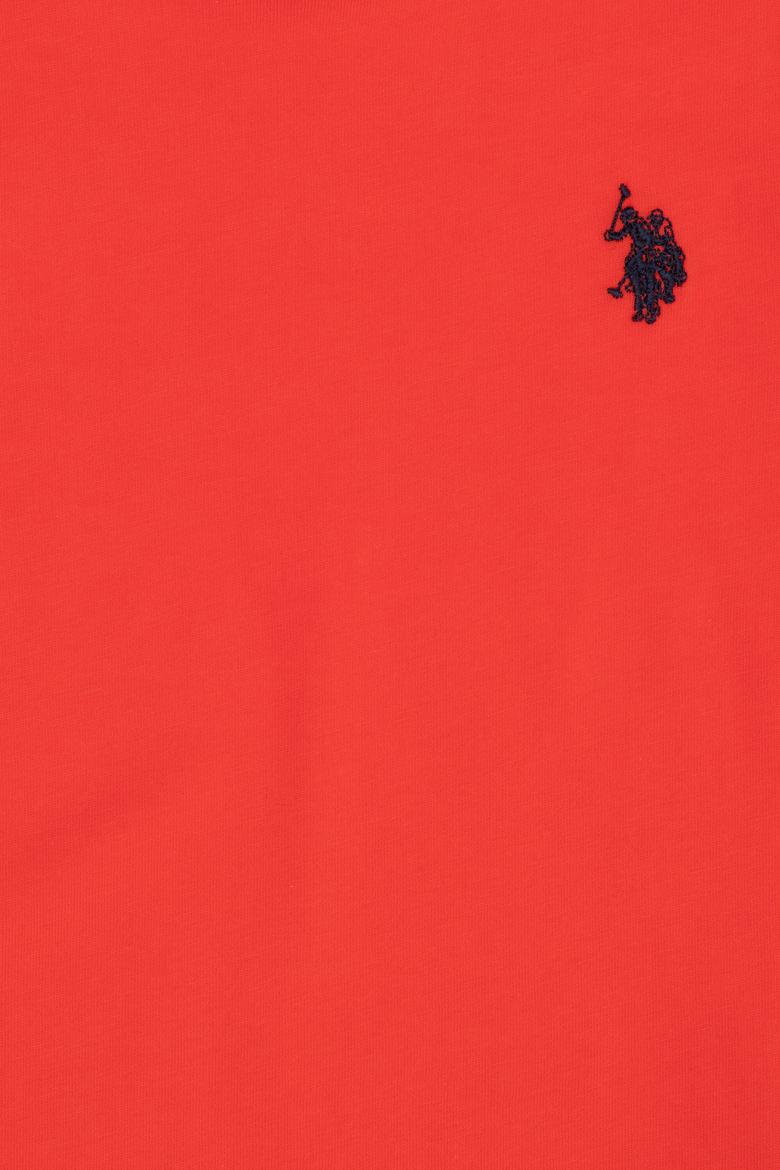 Erkek Çocuk Kırmızı Basic Bisiklet Yaka Tişört - 50263194030