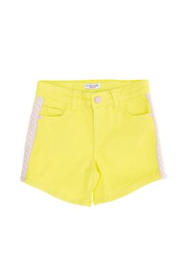 Kız Çocuk Neon Sarı Dokuma Şort - 50264061017