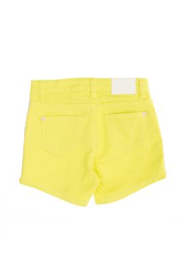 Kız Çocuk Neon Sarı Dokuma Şort - 50264061017
